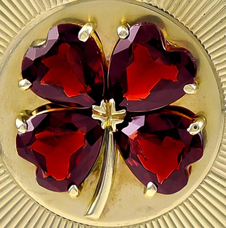 14k four leaf clover pendant