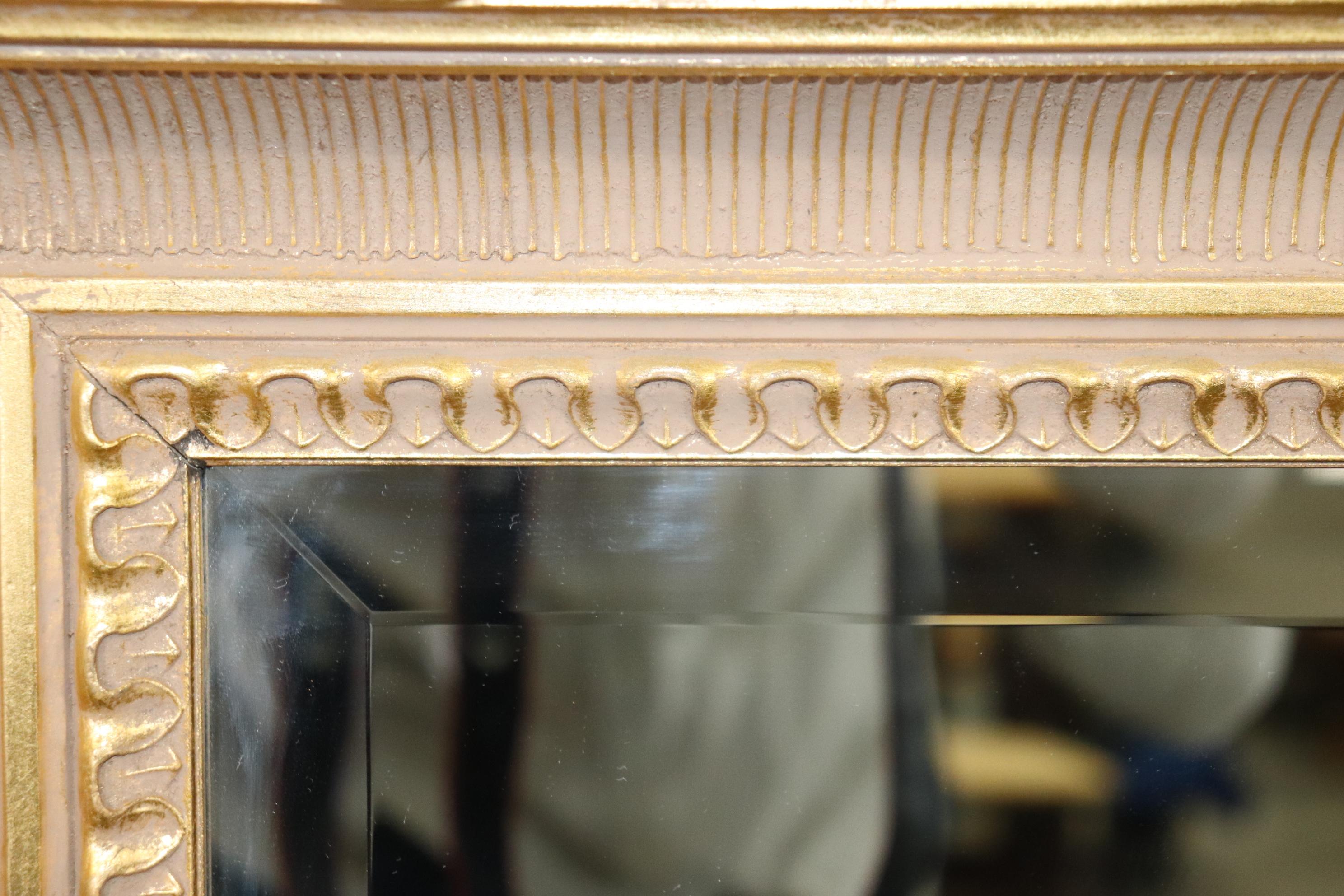 Large Gold Gilt Beveled Glass Mirror by Labarge In Good Condition For Sale In Swedesboro, NJ