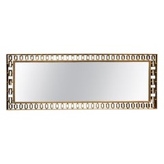Large Gold Gilt Iron Framed Mirror