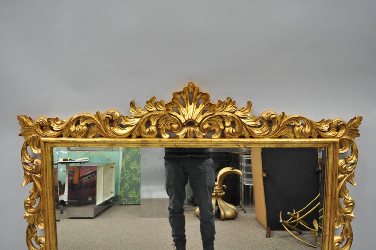 Harrison And Gil Dauphine Large Gold, Large Ornate Gold Baroque Frame Mirror