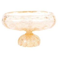 Large Gold Infused Murano Centre Piece or Vessel