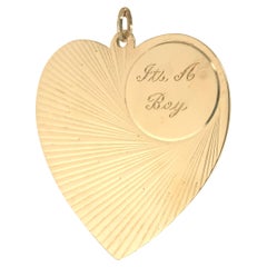 Large Gold It's A Boy Heart Charm