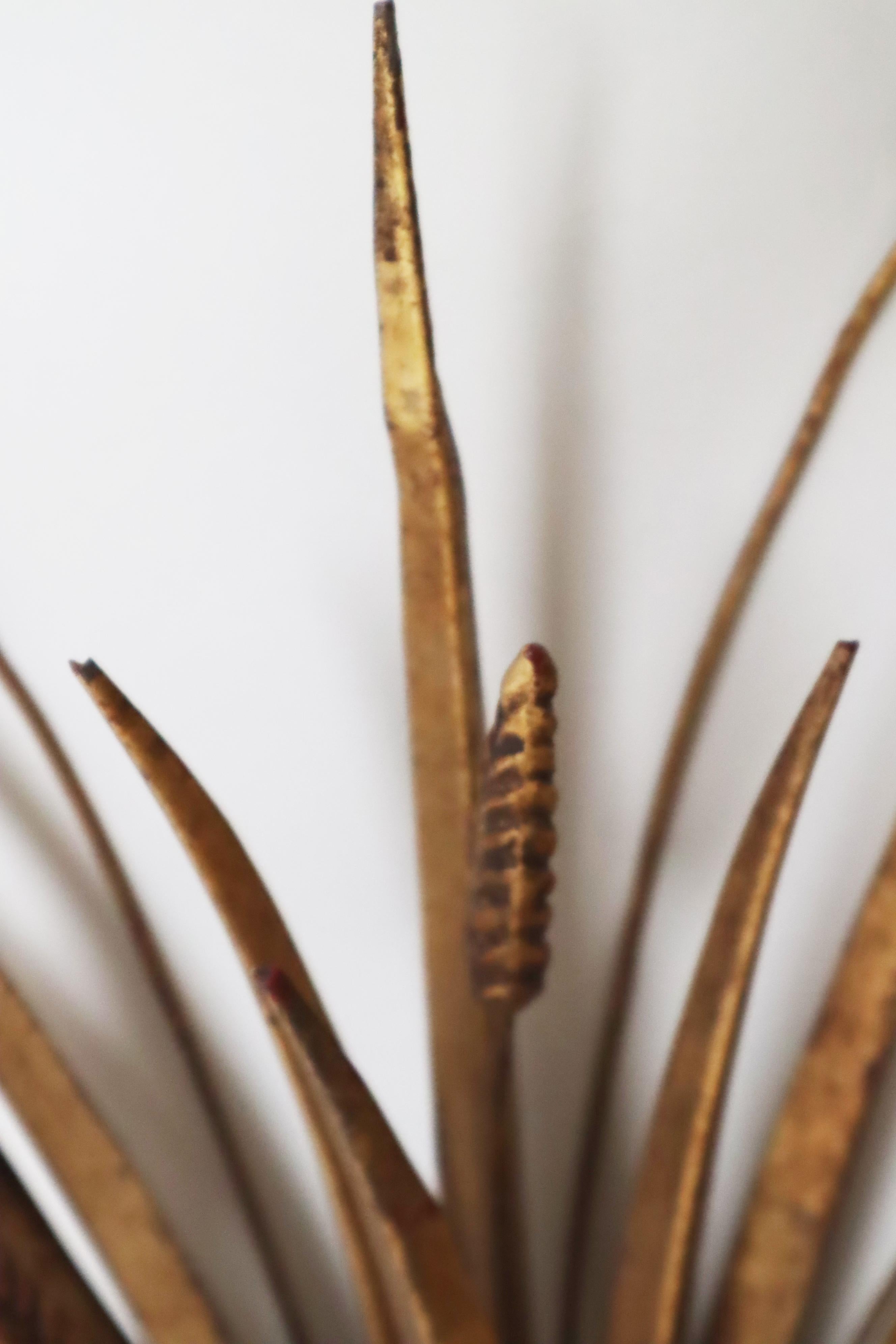 Grande applique Hollywood Regency Mal à feuilles d'or de Hans Kögl en vente 1