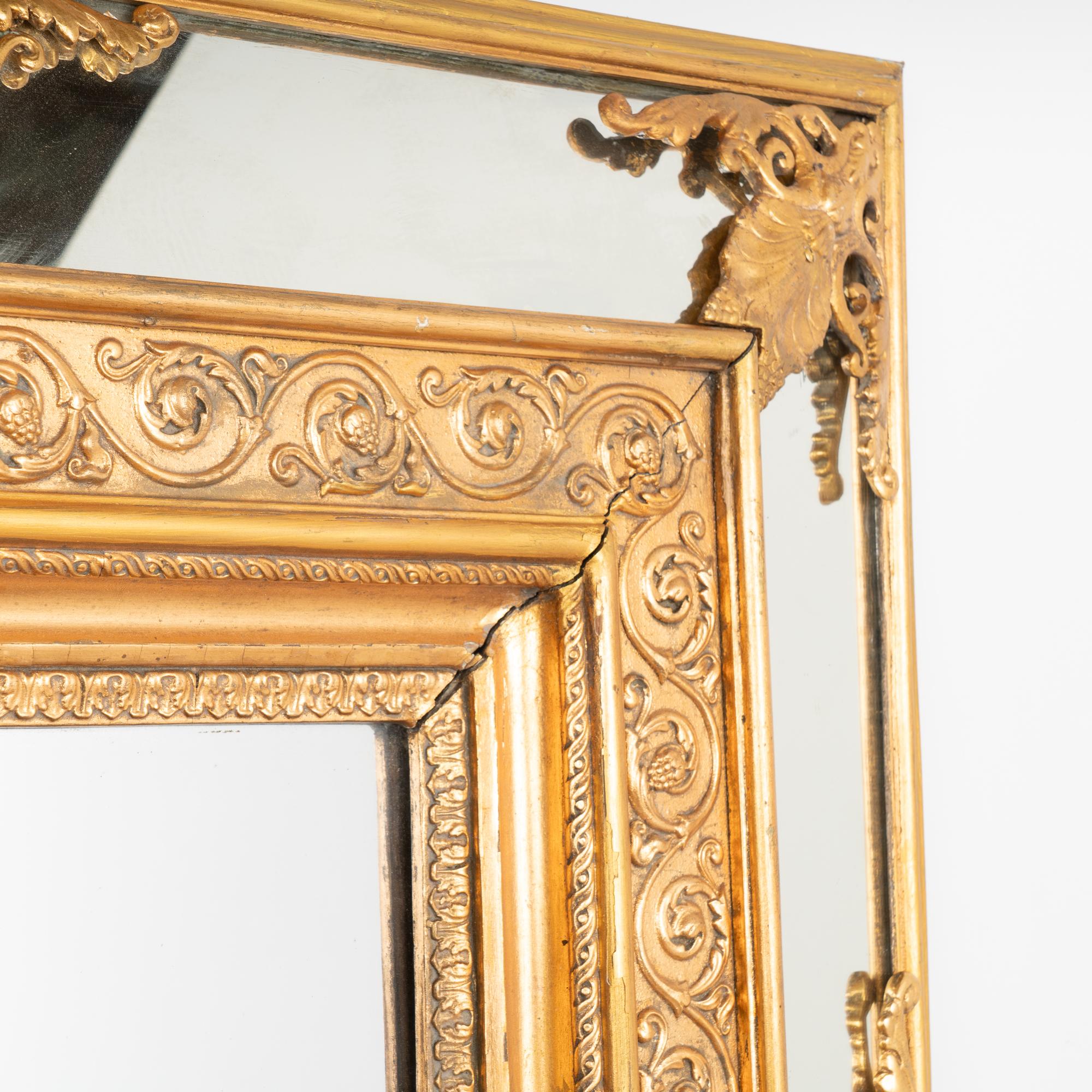 Large Gold Mirror, Sweden circa 1880 3