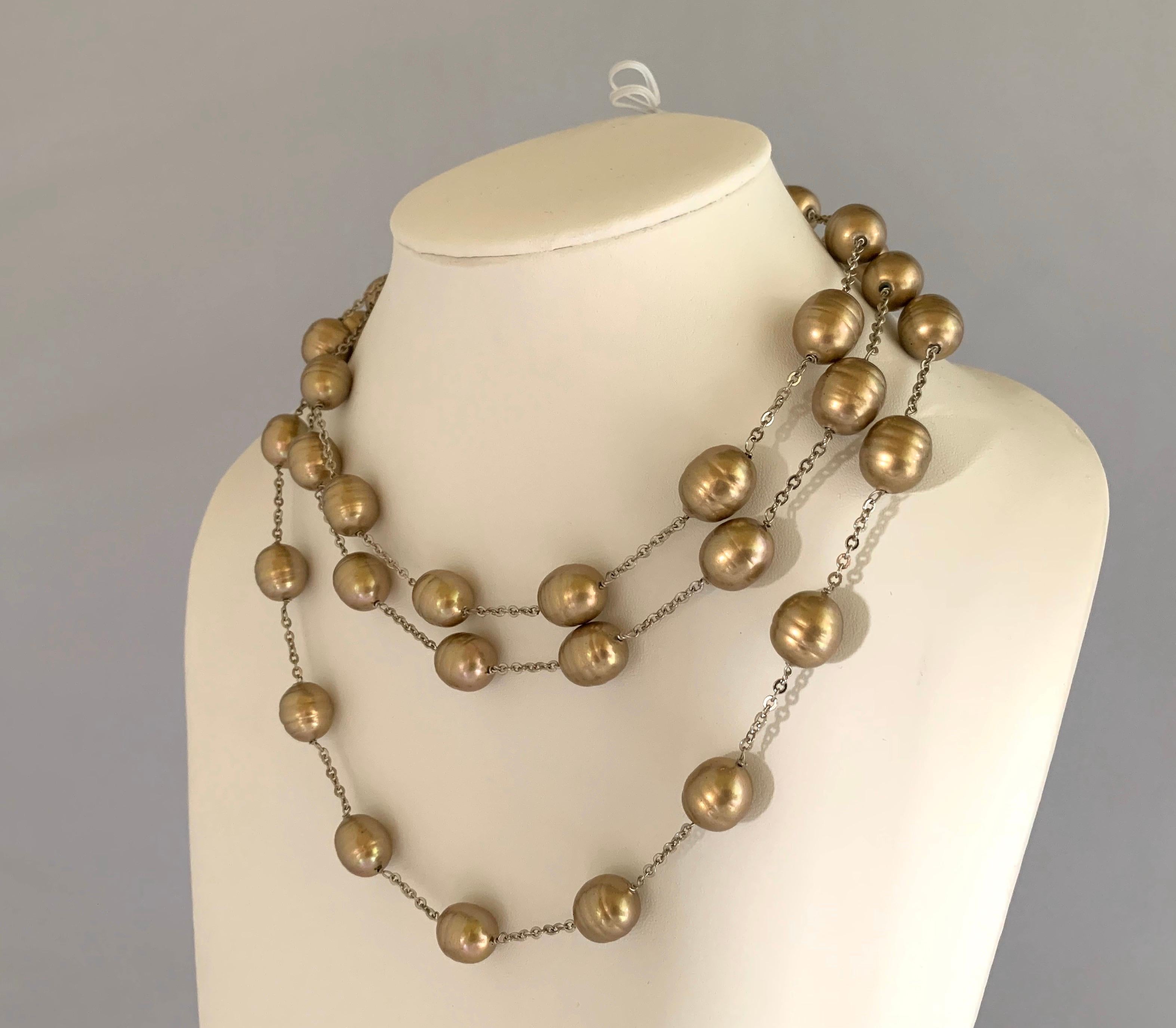 Contemporary Large Gold Pearl 