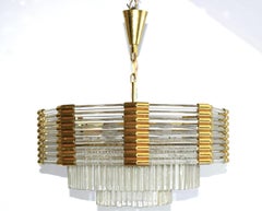 Large gold-plated crystal chandelier by Bakalowits & Söhne Vienna