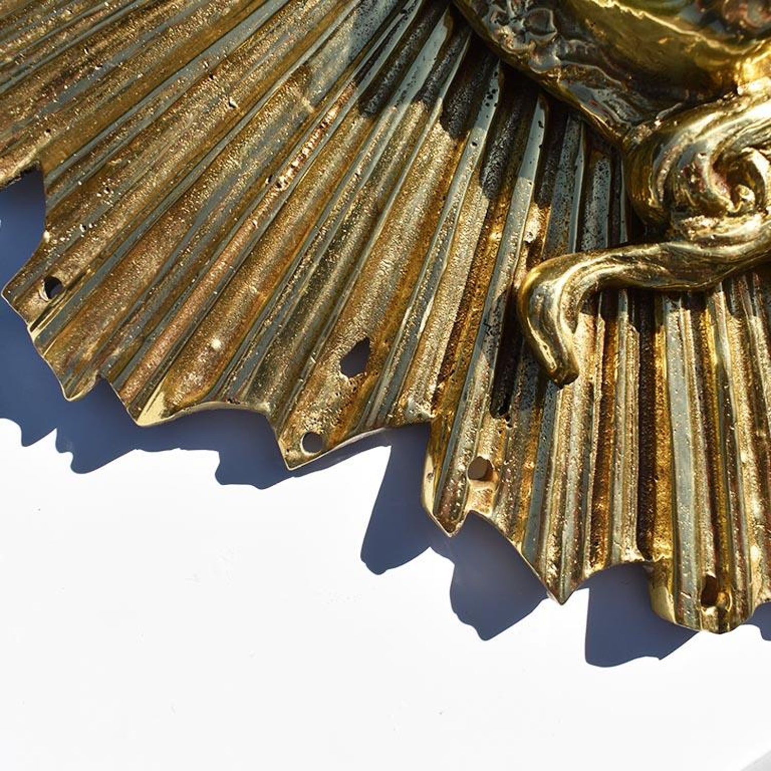 Large Gold Plated Solid Metal Medusa Head Cabinet Hardware