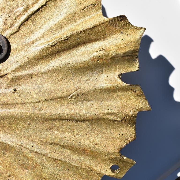Napoleon III Large Gold-Plated Solid Metal Medusa Head Cabinet Hardware Starburst Medallion