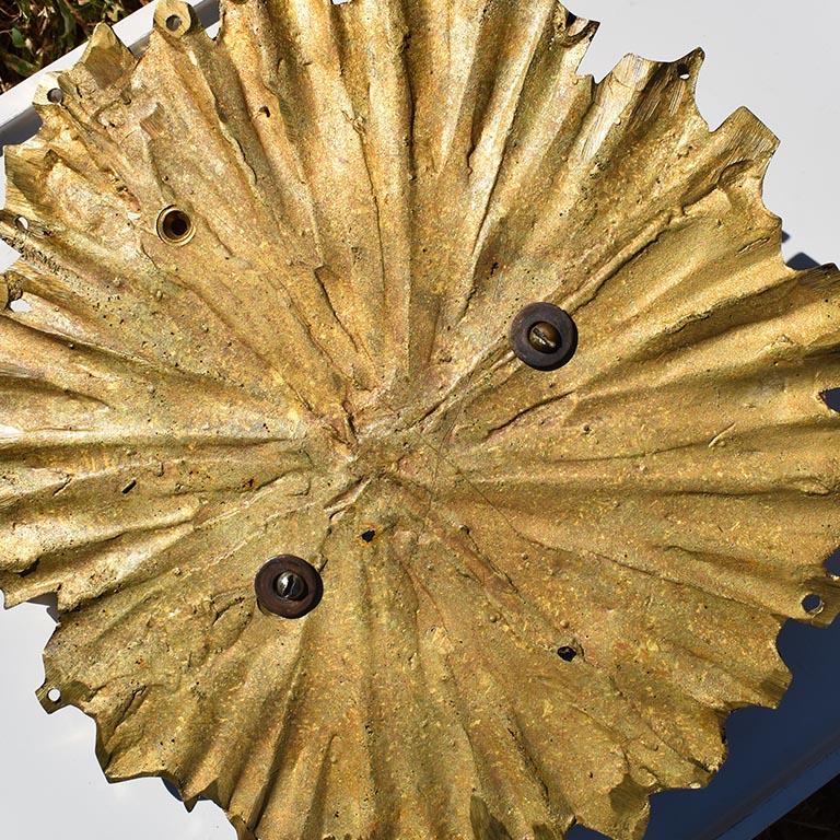 Large Gold-Plated Solid Metal Medusa Head Cabinet Hardware Starburst Medallion 1