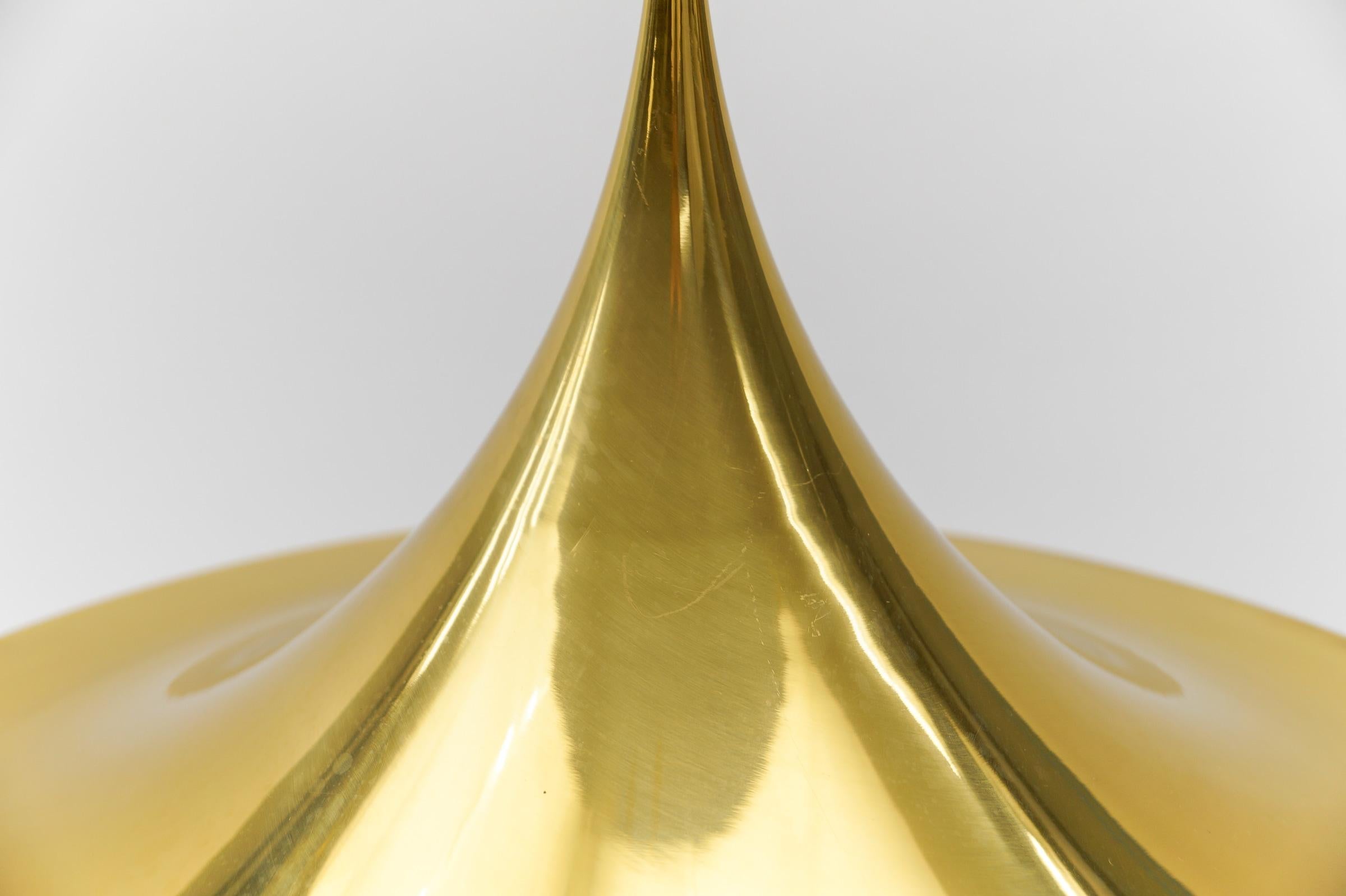 Large Gold Semi Pendant Lamp by Claus Bonderup & Torsten Thorup for Fog & Mørup For Sale 6