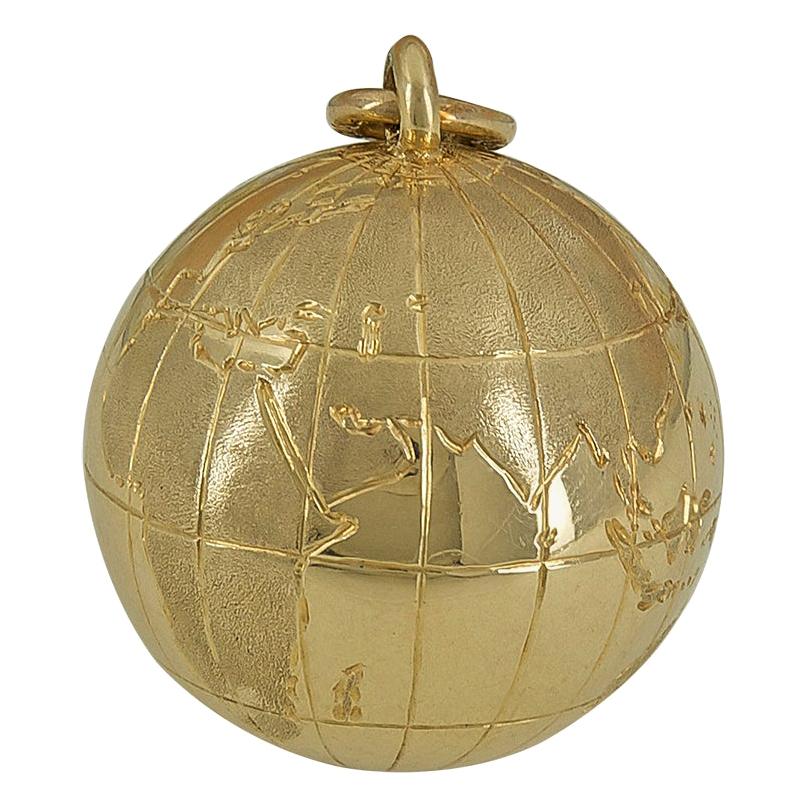 Large Gold Tiffany & Co. Globe Charm