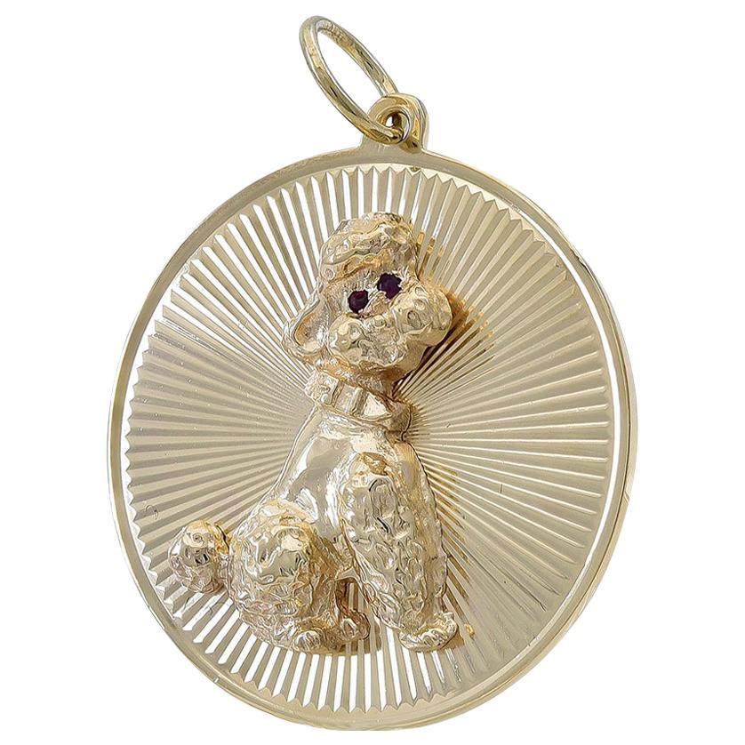 Large Gold Tiffany & Co. Poodle Charm For Sale