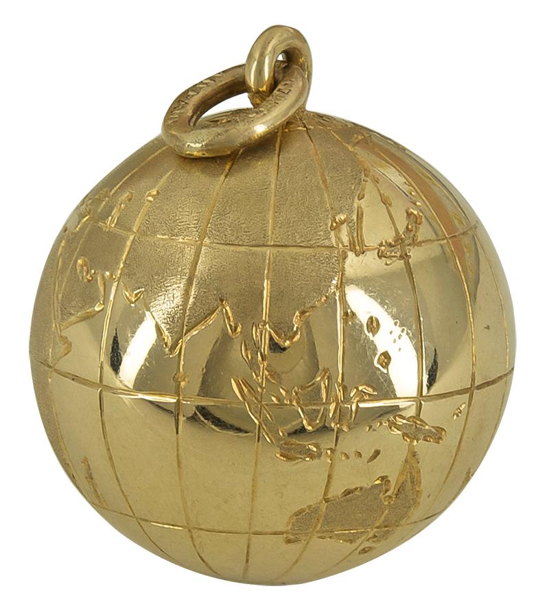 gold globe charm