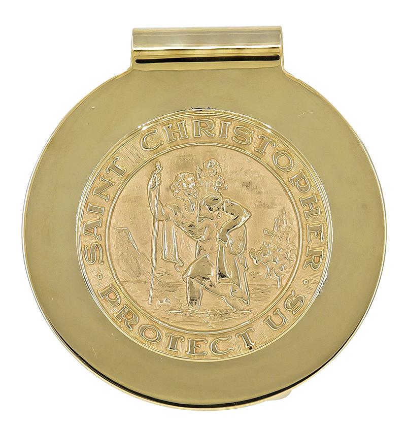 st christopher money clip