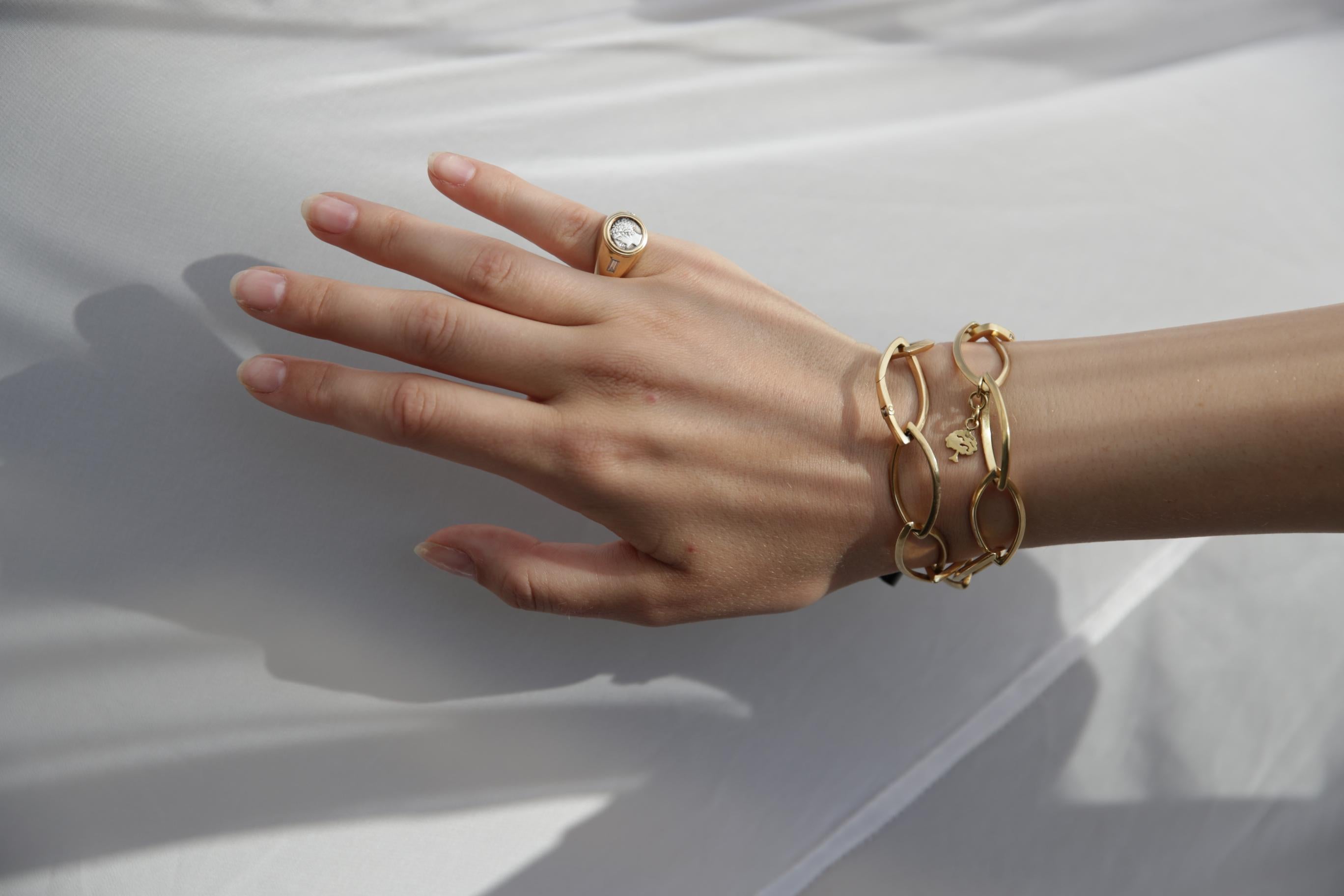 da uomo o donna Collana o bracciale a triangolo d'oro grande A Link in vendita