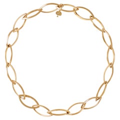 Large Gold Triangle Link Necklace or Wrap Bracelet
