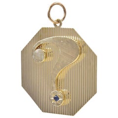 Large Gold Will You Marry Me Charm