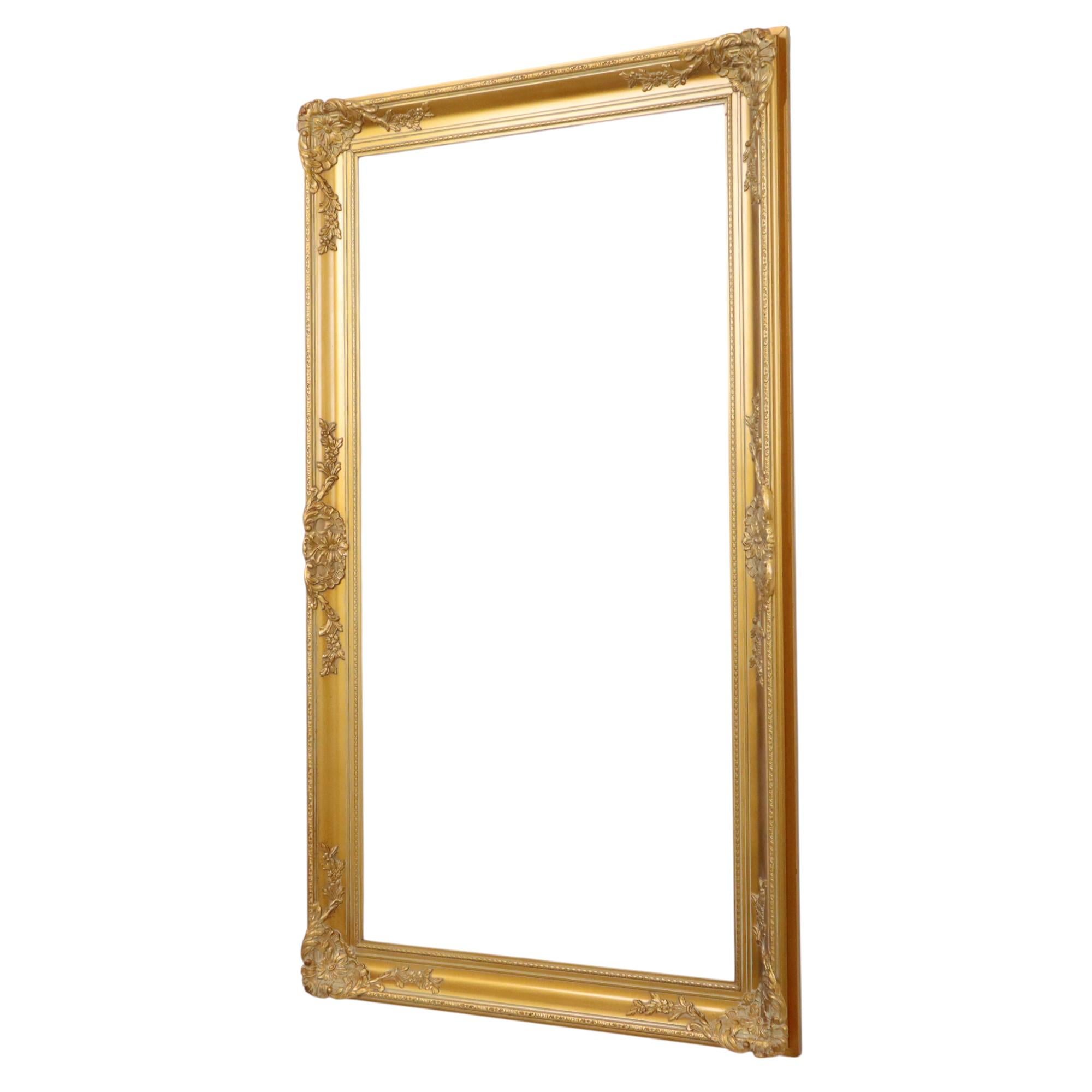 Large Golden Baroque Frame XL Frame Painting Classic 117x67cm For Sale 7