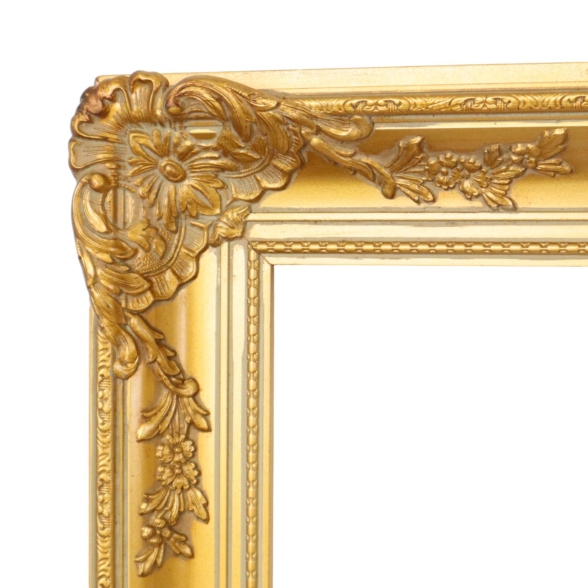 Gesso Large Golden Baroque Frame XL Frame Painting Classic 117x67cm For Sale