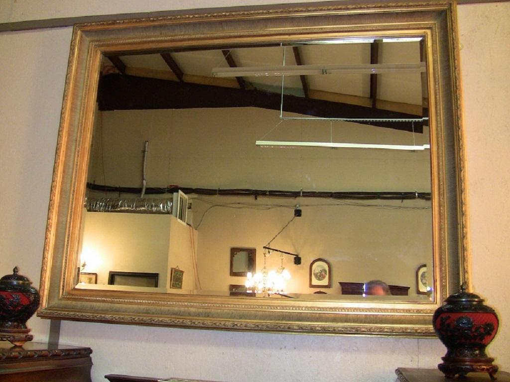 Large Golden Biedermeier Style Mirror 1