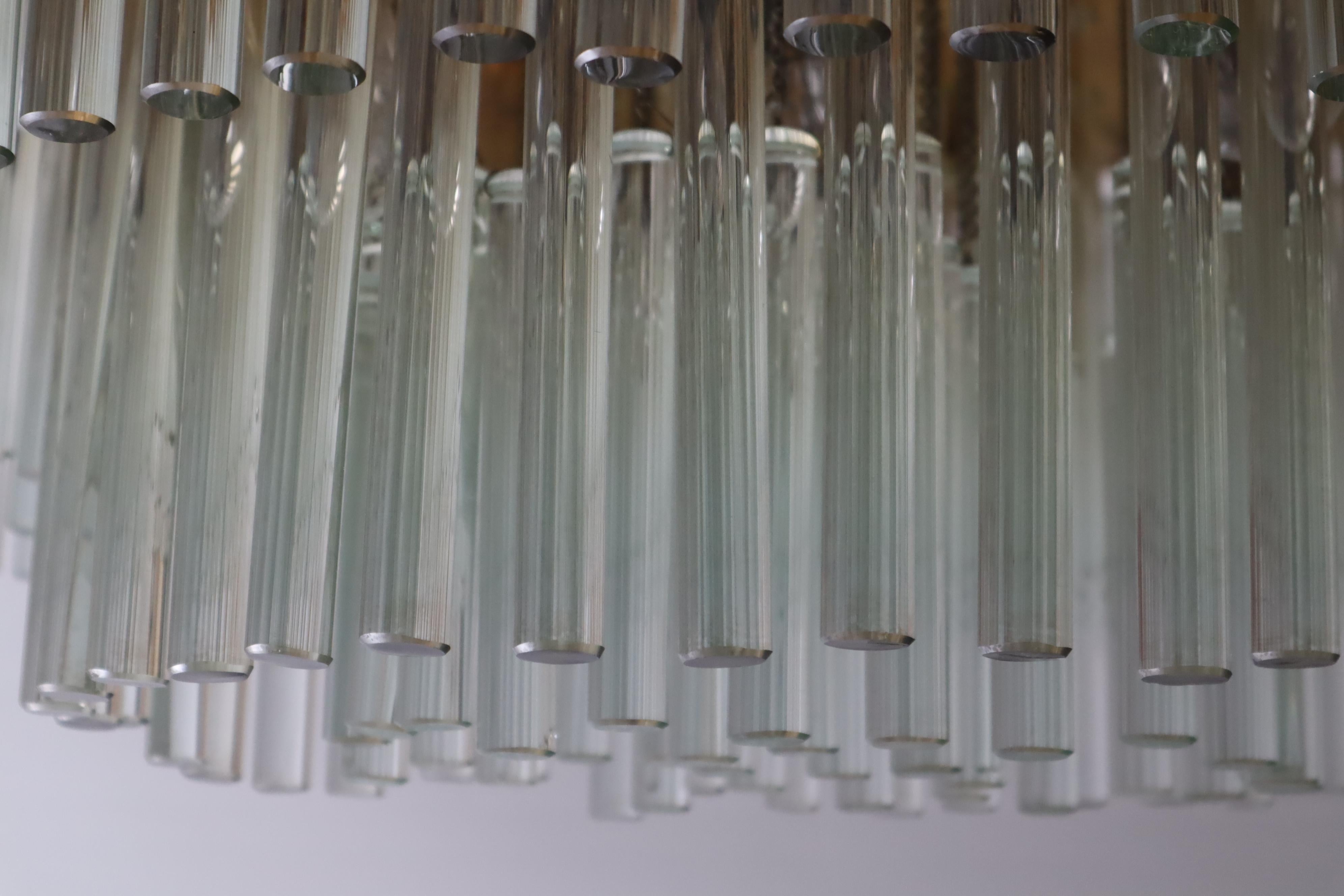 Large Golden Crystal Chandelier from Palwa, 1970s. For Sale 3