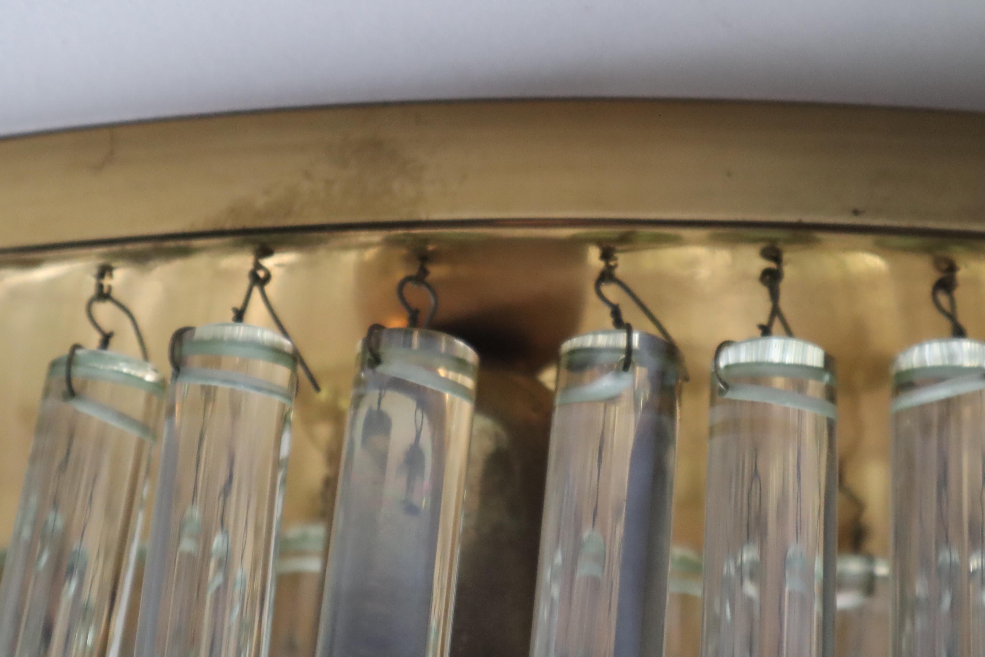 Large Golden Crystal Chandelier from Palwa, 1970s. For Sale 4