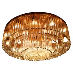 Large Golden Crystal Chandelier from Palwa, 1970s.