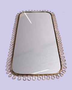 Grande specchio da parete Golden Looping di Josef Frank per Svenkst Tenn 1950s