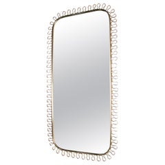 Large Golden Loops Mid-Century Wall Mirror by Josef Frank for Svenkst Tenn 1950s