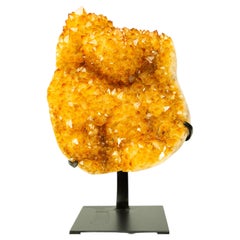 Grande grappolo di cristalli di citrino color oro-arancio