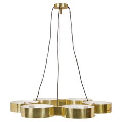 Large golden pendant light
