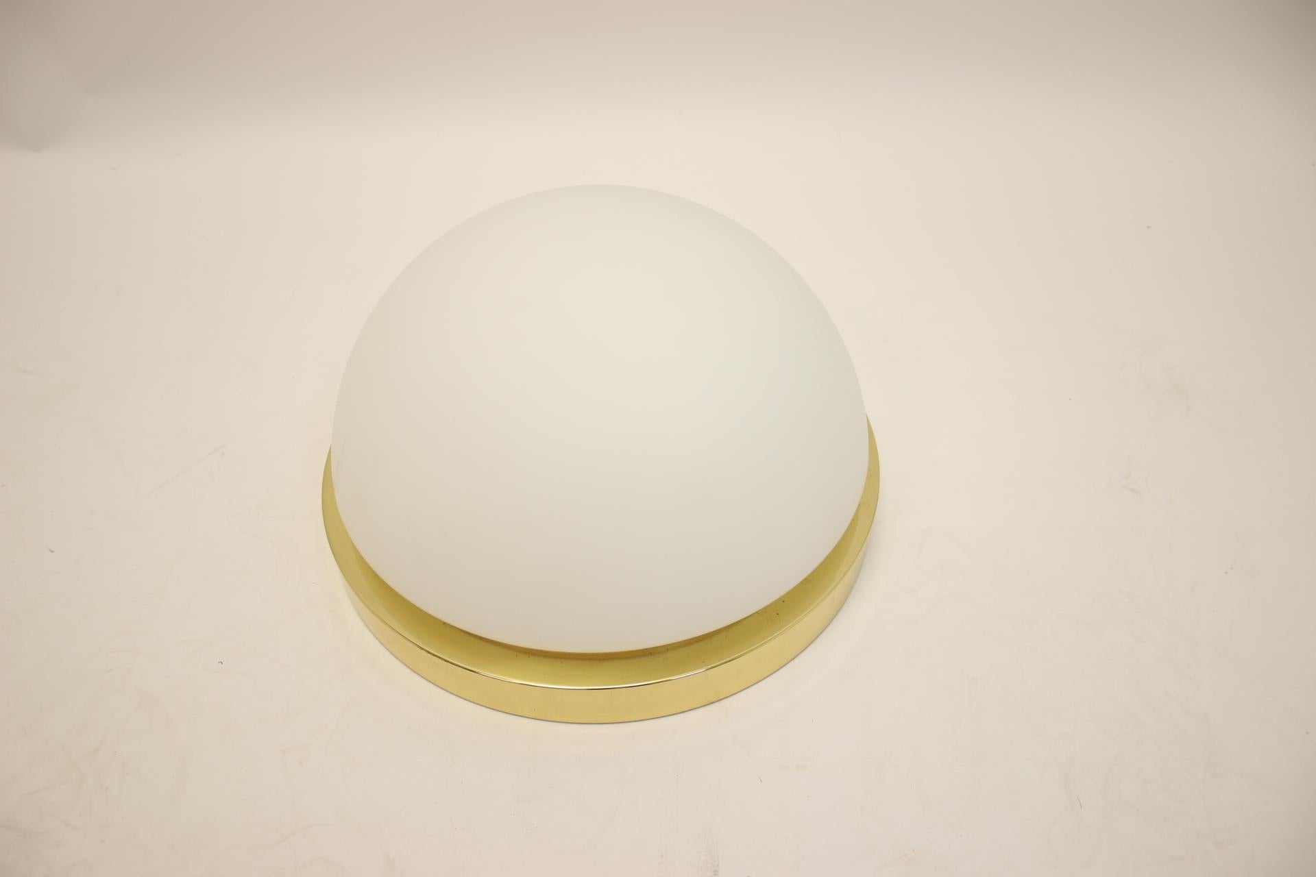 Large Golden Rounds Ceiling Lamp Glashutte Limburg For Sale 4