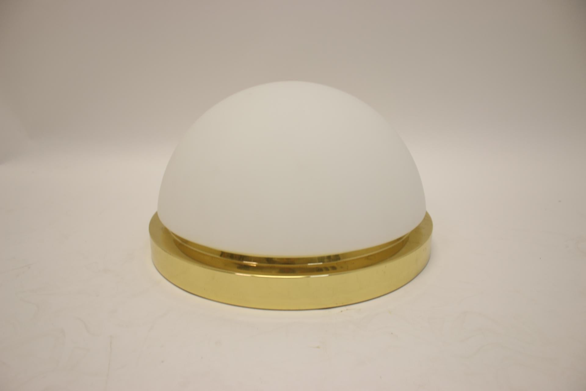 Large Golden Rounds Ceiling Lamp Glashutte Limburg For Sale 2