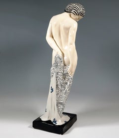 Large Goldscheider Art Déco Figurine 'Helena', Allegory of Beauty, circa 1920