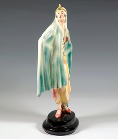 Großer Goldscheider Art-Déco- Odalisque „Aida“ von Josef Lorenzl, um 1925