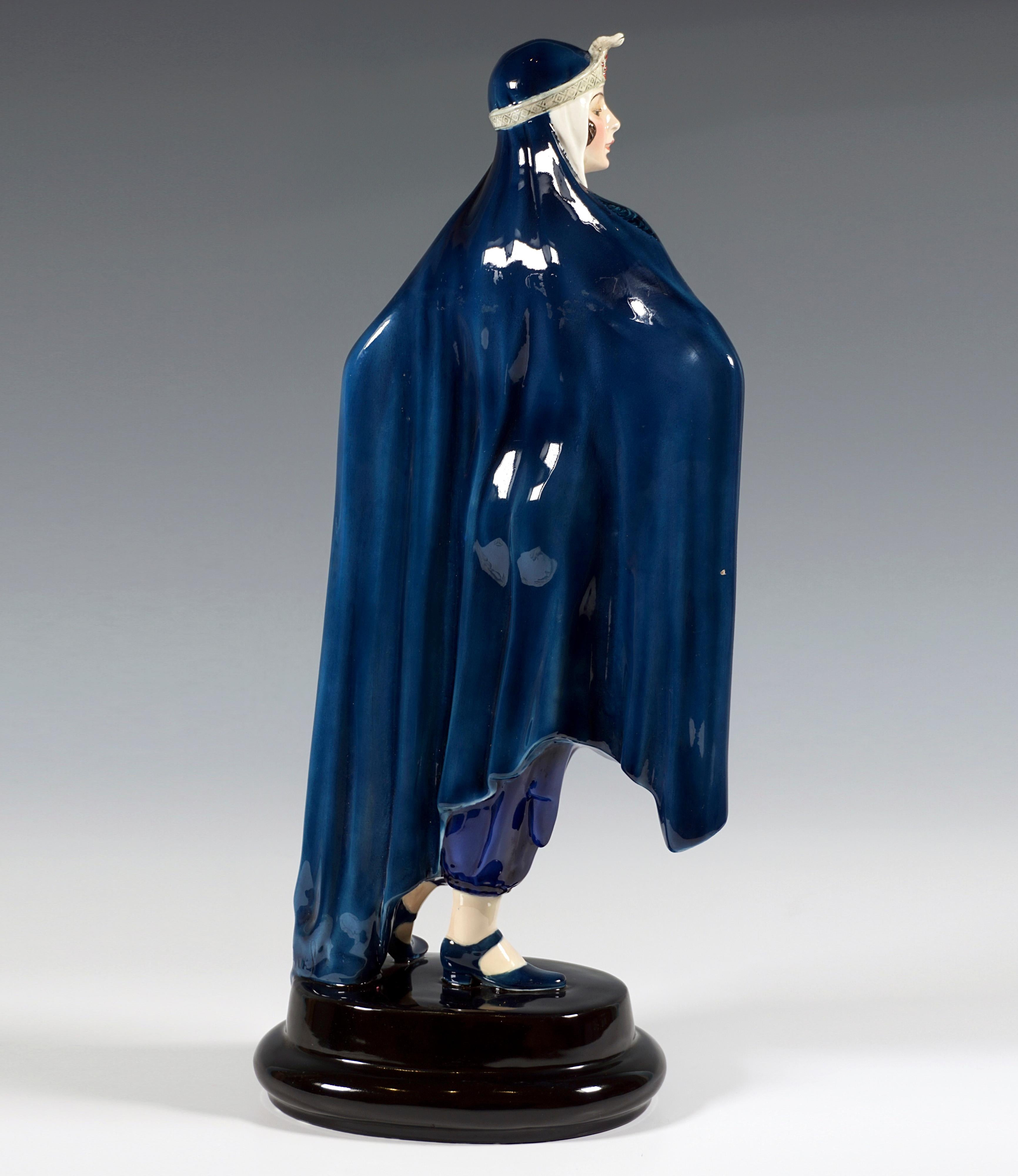 Art Deco Large Goldscheider Art Déco Odalisque 'Aida', by Josef Lorenzl, Around 1925 For Sale