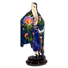 Large Goldscheider Art Déco Odalisque 'Aida', by Josef Lorenzl, Around 1925