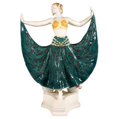 Grande figurine Goldscheider Vienna Art Déco, danseuse "Ruth" en costume oriental