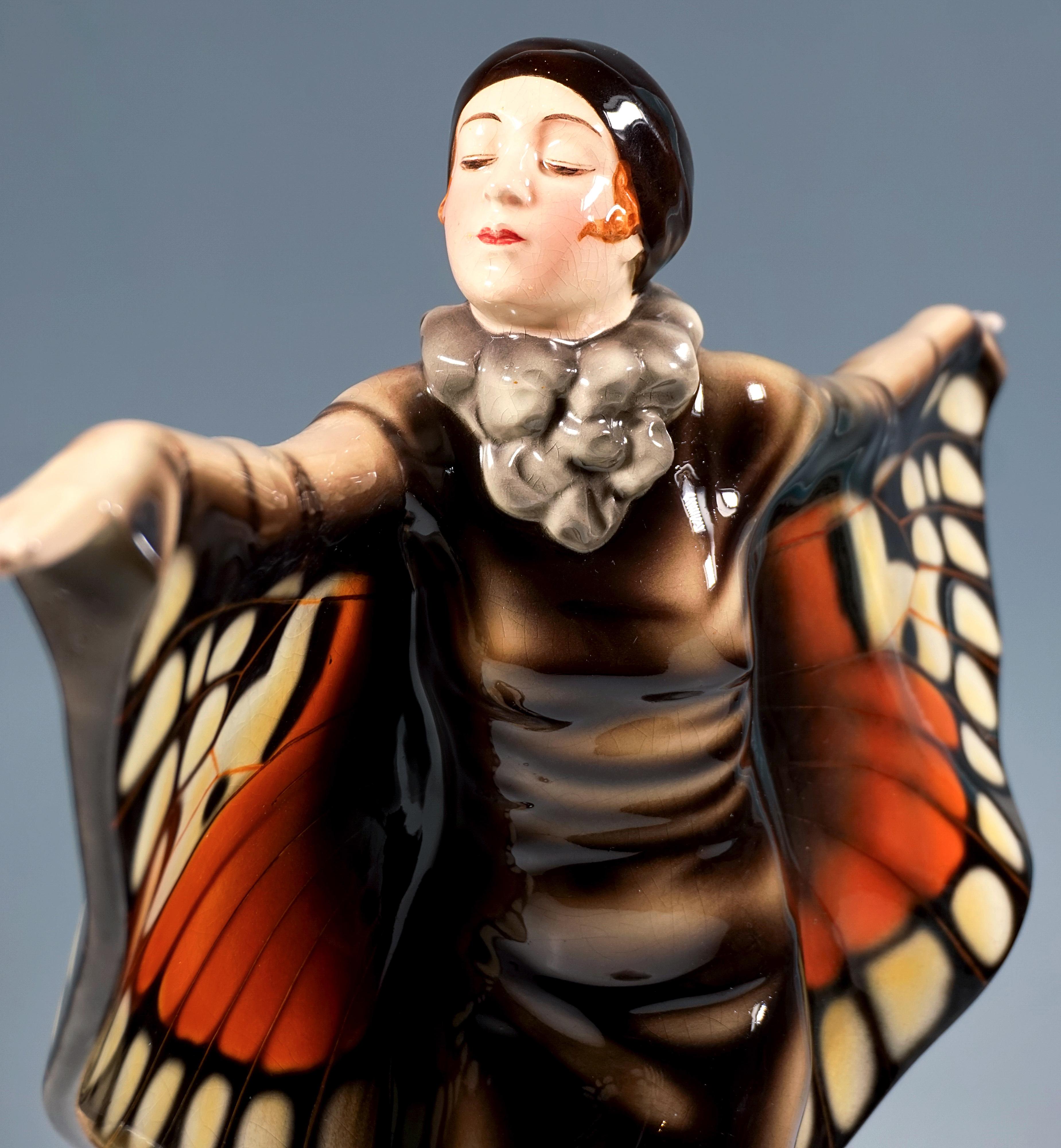 Hand-Crafted Large Goldscheider Vienna Art Déco Figure 'The Captured Bird', by Lorenzl c.1925