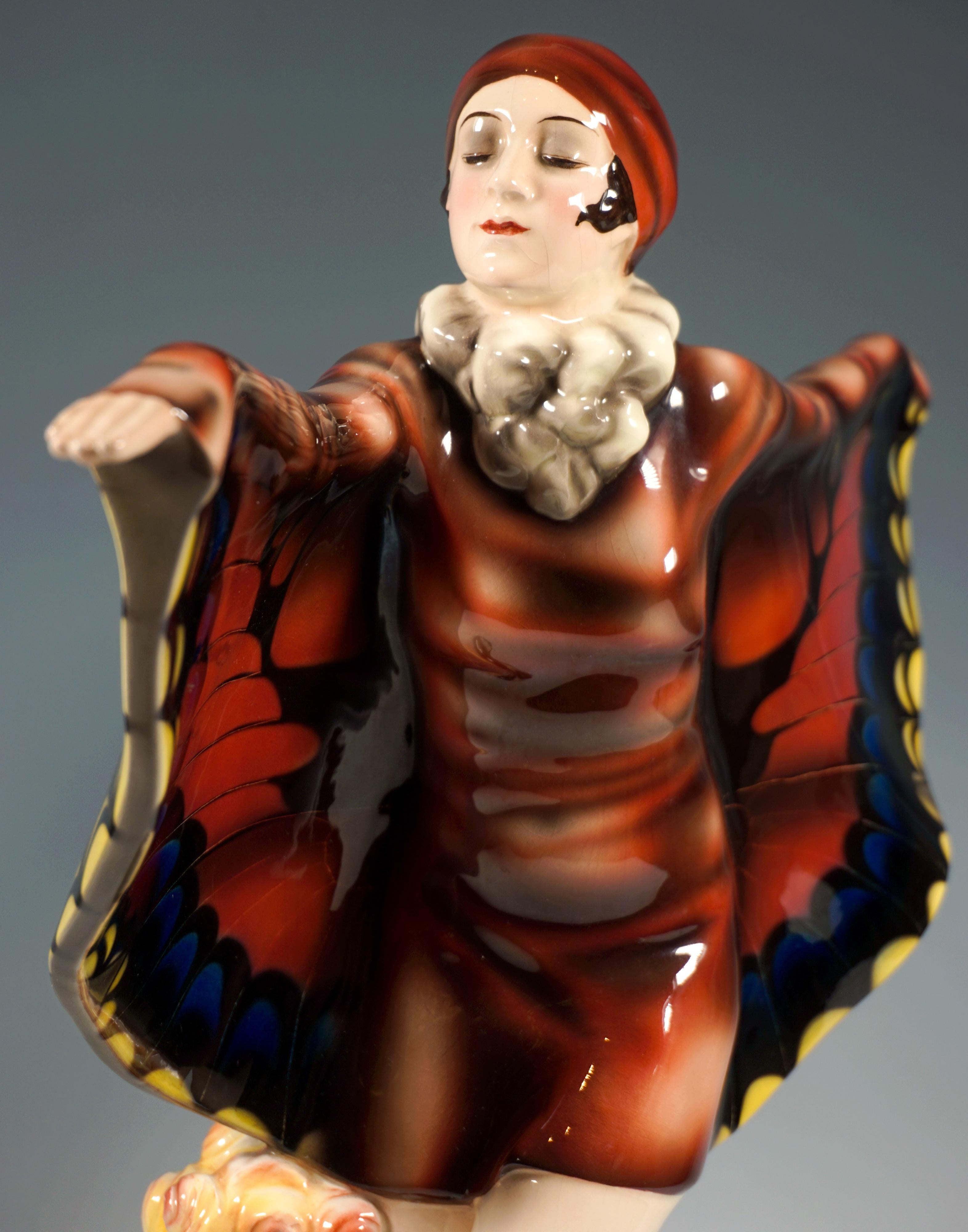 Inizio XX secolo Grande figura Goldscheider Vienna Art Déco 'L'uccello catturato', di Lorenzl, 1925 ca.