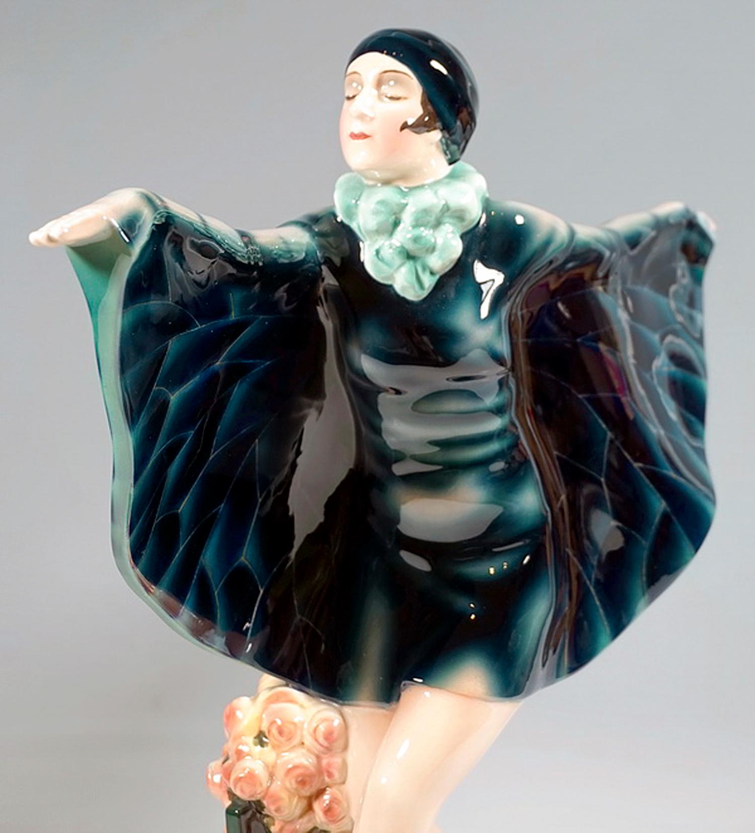 Early 20th Century Large Goldscheider Vienna Art Déco Figure 'The Captured Bird', by Lorenzl c.1925
