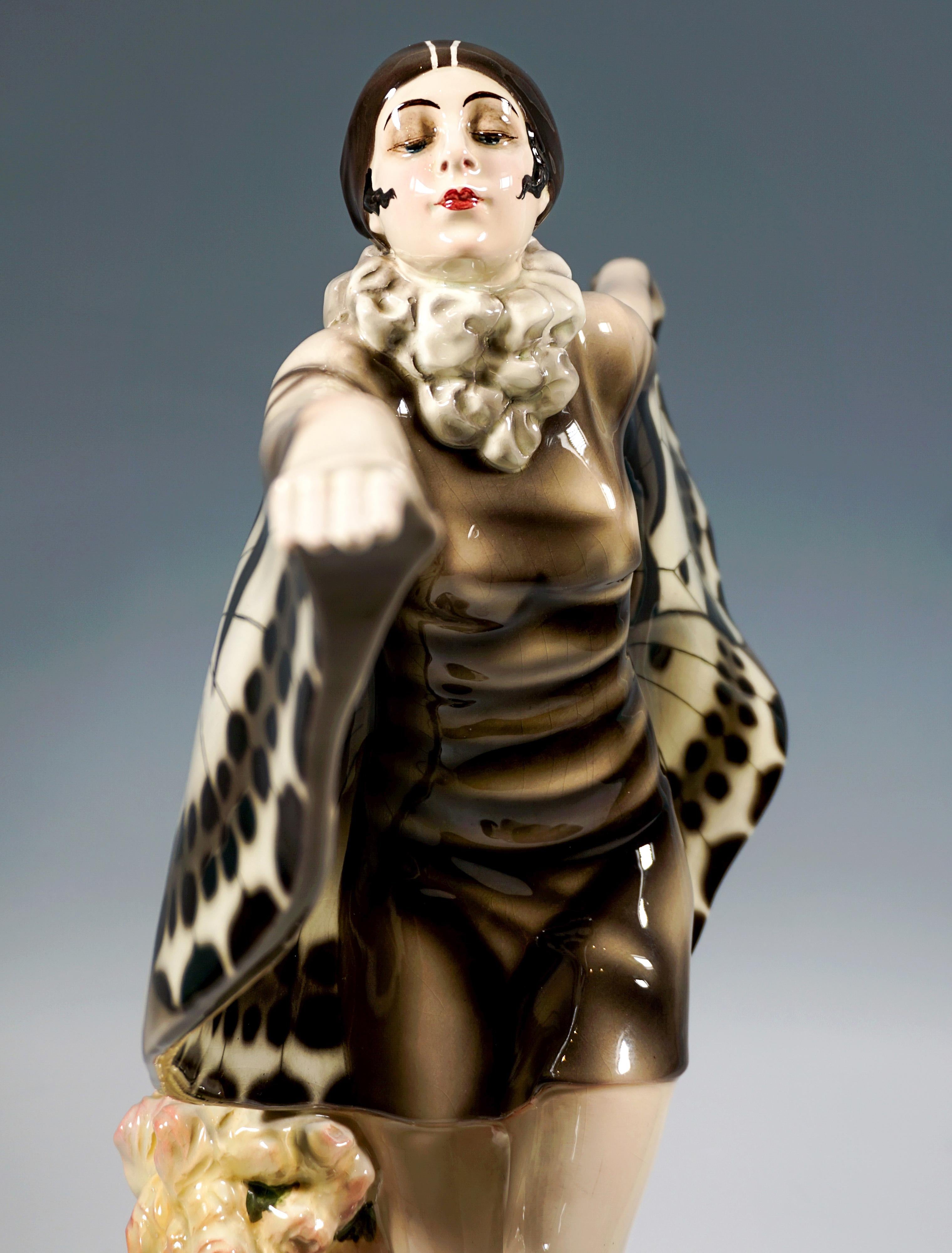 Large Goldscheider Vienna Art Déco Figure 'The Captured Bird', by Lorenzl c.1925 1