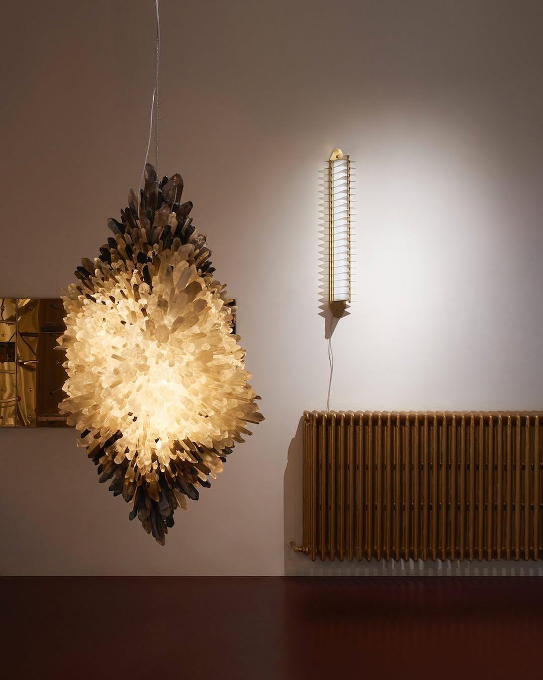 Organic Gradient Cluster of Crystal Large Pendant Light by Christopher Boots For Sale 4