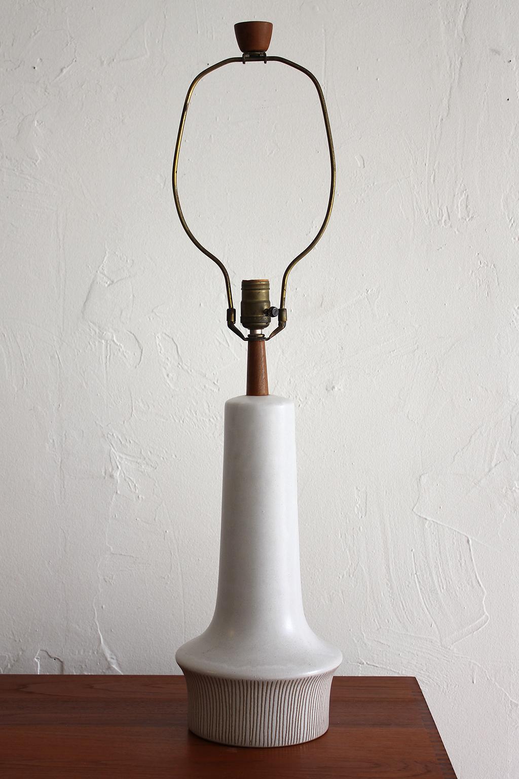 Large Gordon & Jane Martz Studio Tall Ceramic Table Lamp with Original Shade 1