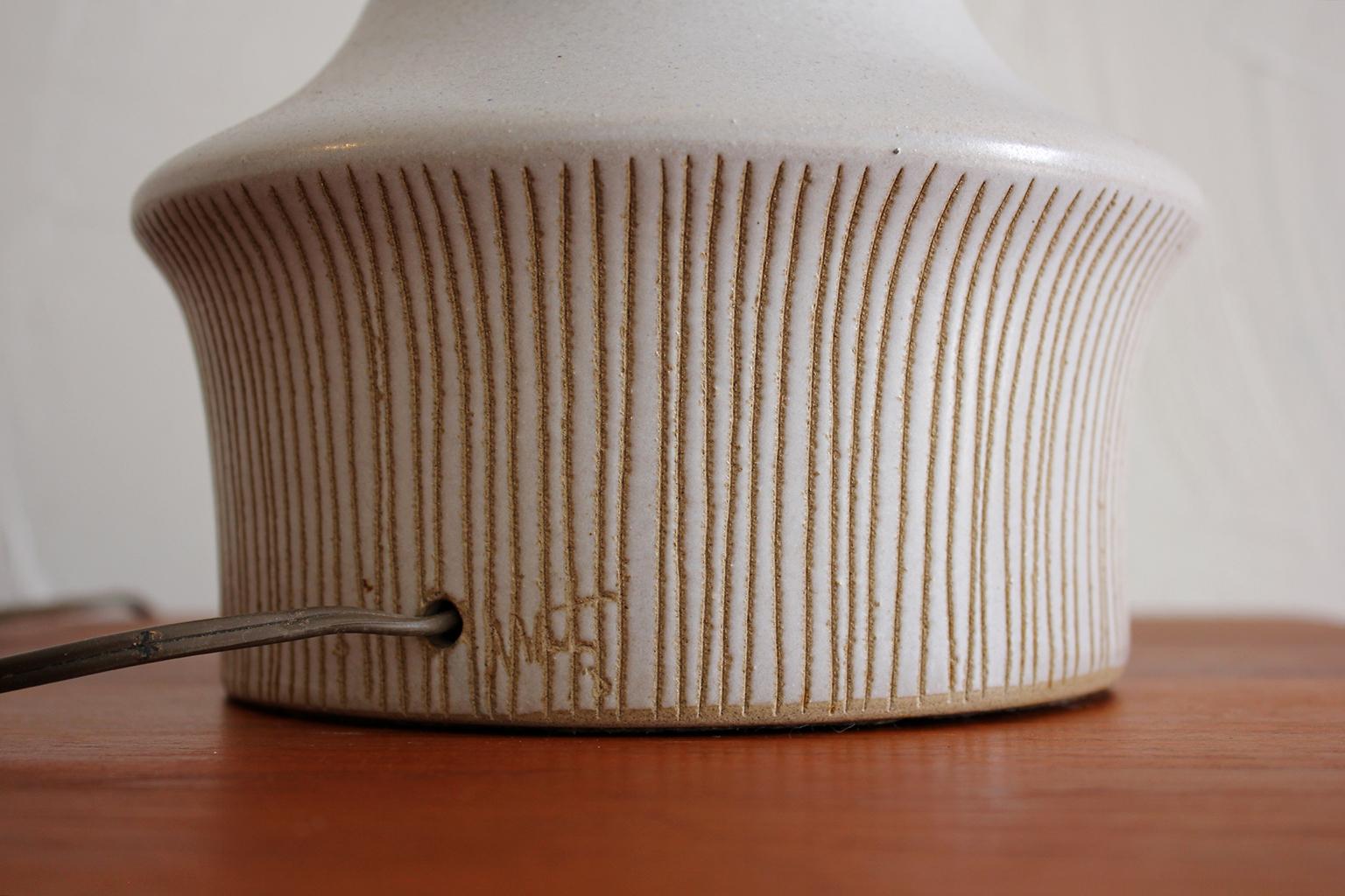 Large Gordon & Jane Martz Studio Tall Ceramic Table Lamp with Original Shade 4