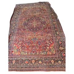 Large Gorgeous Antique Fereghan Rug 13x19 CIrca 1920s