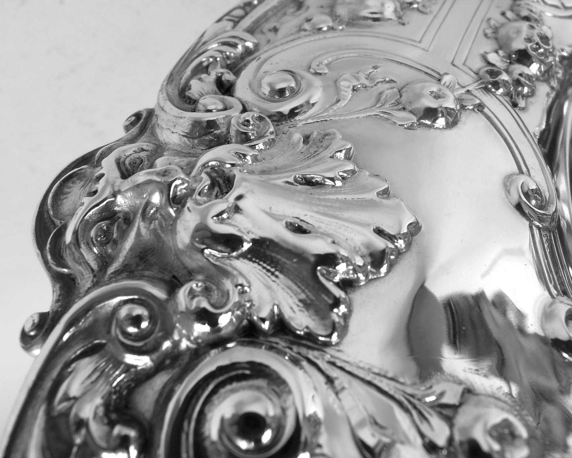 Americano Grande Tazza d'argento di Gorham Florentine Compote in argento 925 in vendita