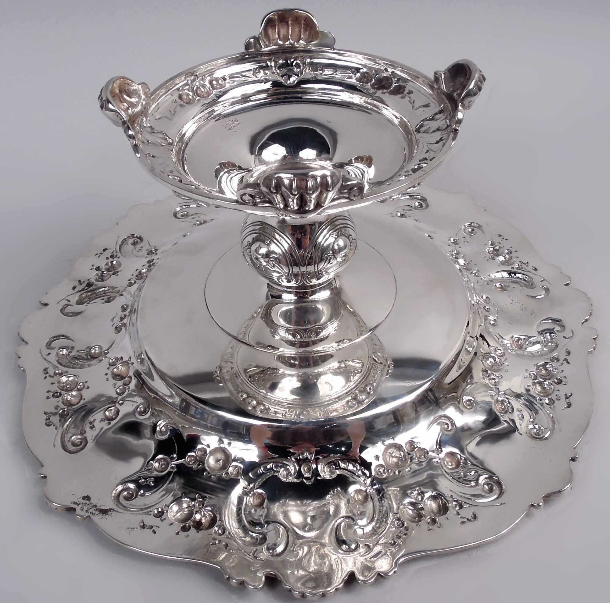 Argento 925 Grande Tazza d'argento di Gorham Florentine Compote in argento 925 in vendita