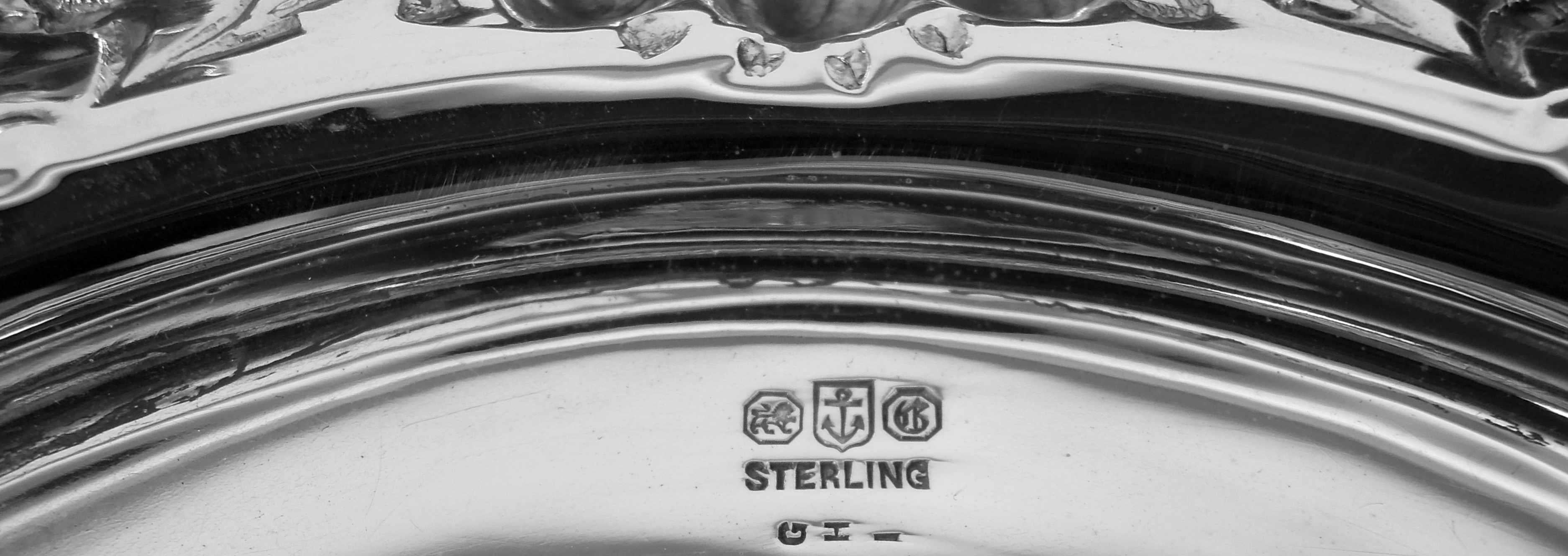Grande Tazza d'argento di Gorham Florentine Compote in argento 925 in vendita 1