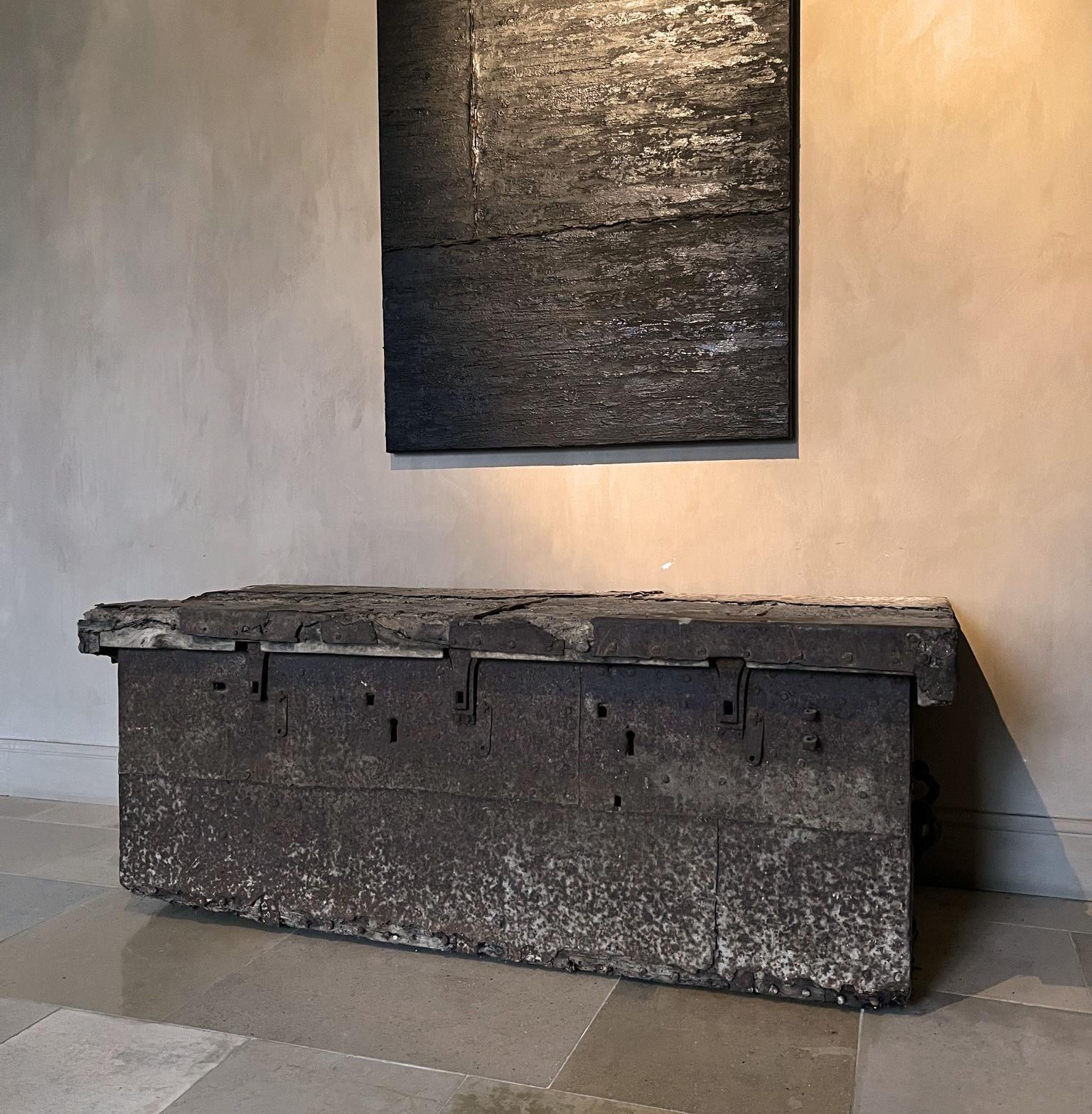 Large Gothic chest strongbox For Sale 1